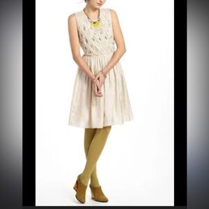 Moulinette Soeurs Anthropologie beaded cocktail dress